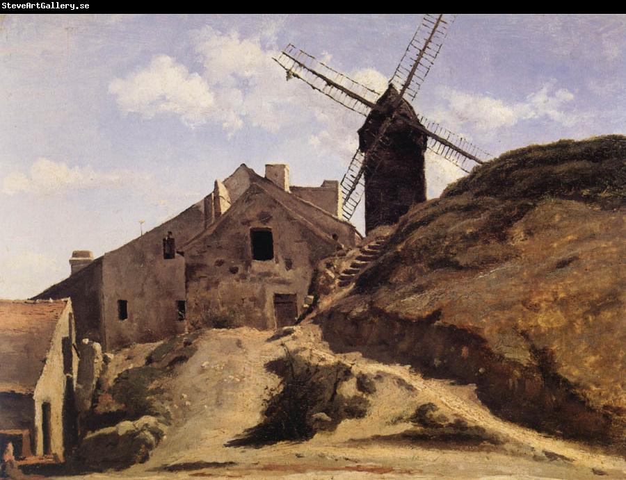 Corot Camille The Moulin of the Calette in Montmartre